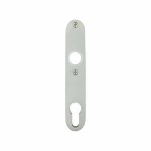 Bever schild voor slotkasten – 156x32x6 mm – Rond – RVS