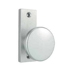 Bever draaibare poort klink met recht schild – Aluminium – 87 x 30 x 10 mm
